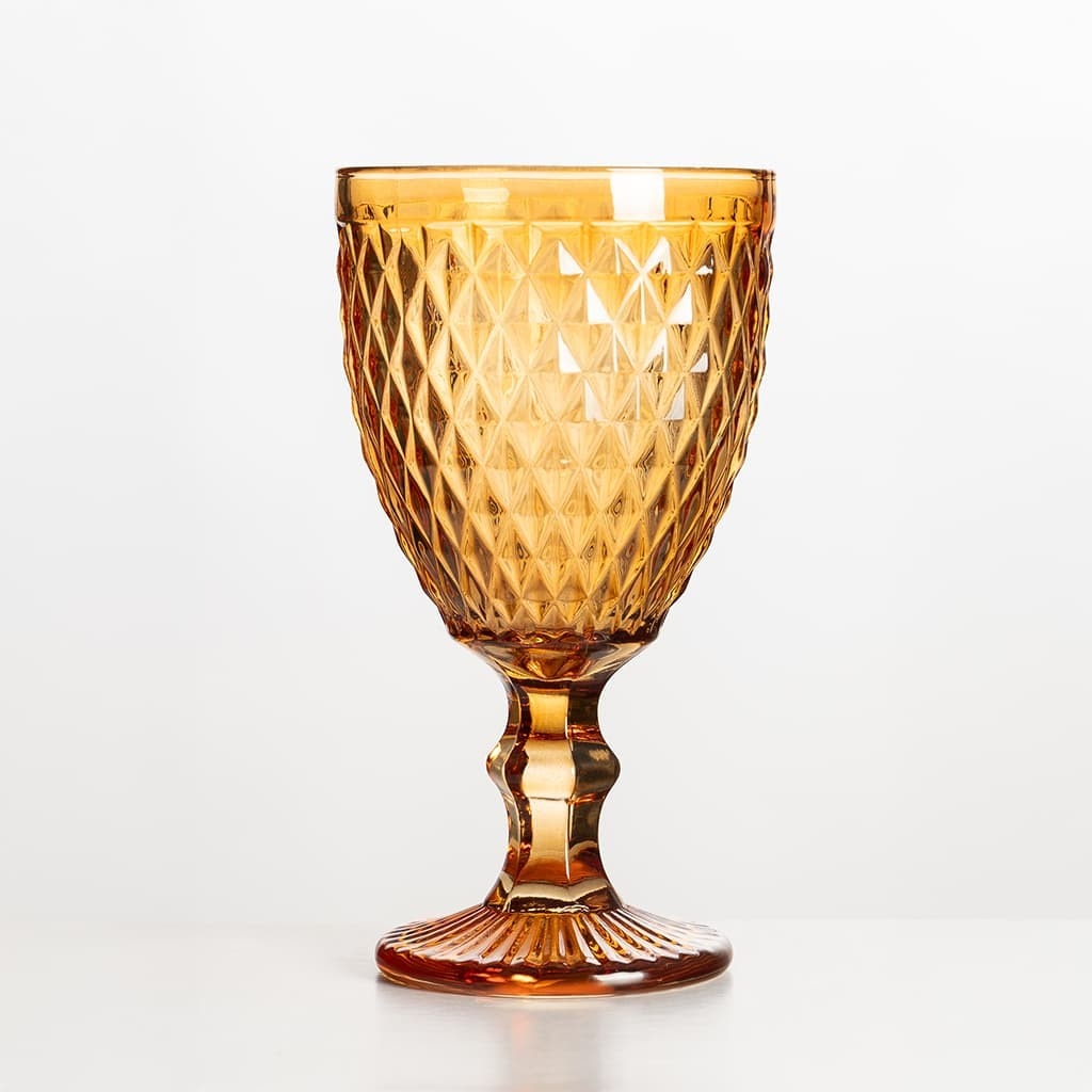 Solycarpa Copa Labrada Color Ámbar Transparente Personalizado para Fiesta, Boda o Bautizo Original y Resistente