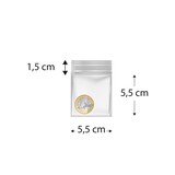 thumbnail of MONOUSO - Plastic Zak met Rits DrukknoopSluiting 5,5x5,5cm G-200 (1.000 Stuks)
