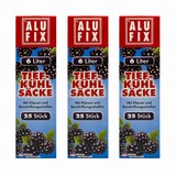 thumbnail of 75x ALUFIX Gefrierbeutel Tiefkühlbeutel 6 Liter 28 x 45cm Verschlussclips