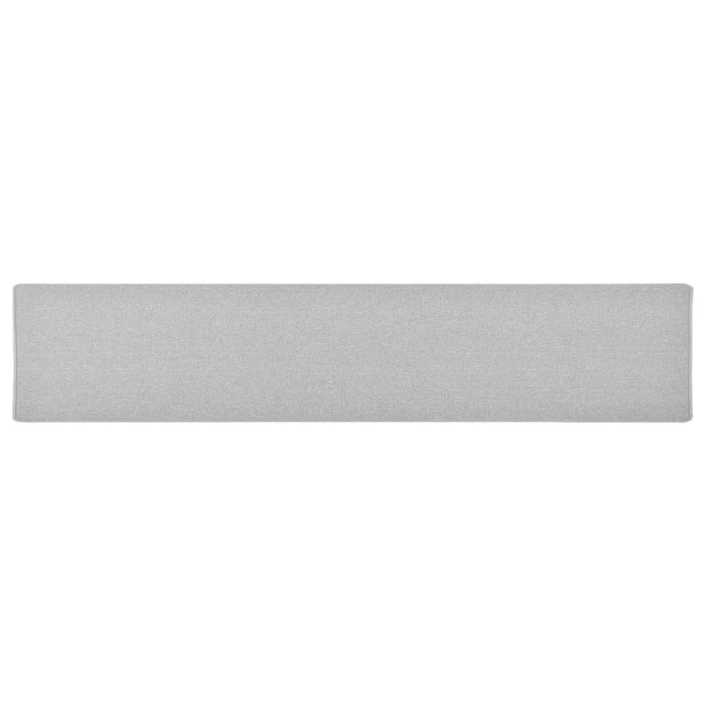 vidaXL Teppichläufer Hellgrau 50x250 cm
