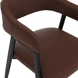 thumbnail of Lote de 6 silla de comedor HWC-P29, silla de cocina, sillón, silla tapizada, industrial retro vintage imitación cuero ~ rojo óxido