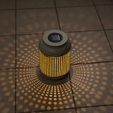 thumbnail of LED Solar Laterne Terassenleuchte Boho Bambus Optik Sensor H: 28cm