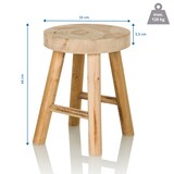 thumbnail of Taburete de madera RUSTIKO W Madera de paulownia hjh LIVING