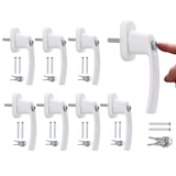 thumbnail of Abschließbare Fenstergriffe 8 Stück Aluminium Terrassentür Griff Balkontürgriff Fenstergriffe weiß