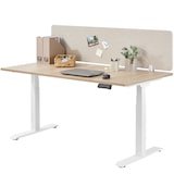 thumbnail of tectake Bureauscheidingswand Noisy met afgeronde hoeken - 160 x 40 cm, beige - 405118