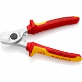 thumbnail of KNIPEX Kabelschaar, mechanisch met één hand, Ø15mm, 50mm², L165mm, geïsoleerd, VDE getest