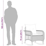 thumbnail of vidaXL Garten-Schaukelstuhl mit Kissen Beige Poly Rattan, Gartenstuhl, Gartensessel, Outdoor-Schaukelstuhl, Schaukelsessel, Schwingsessel