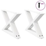 thumbnail of Helloshop26 - Set mit 2 verstellbaren Couchtischbeinen 50 x 30–31 cm modernes Design weißer Stahl 02_0056971