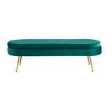 thumbnail of SalesFever Sitzpouf | oval | Samt | B 142 x T 45 x H 41 cm | Grün