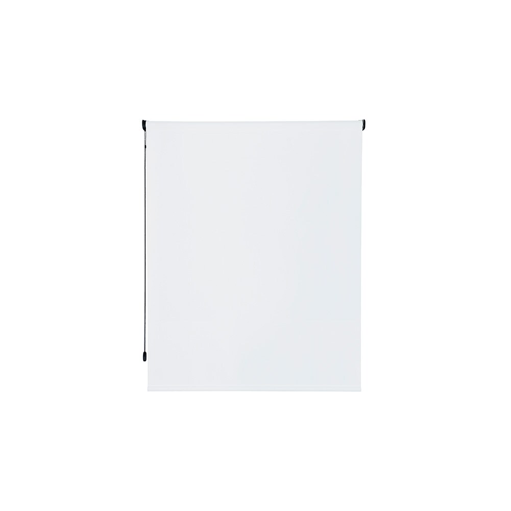 Estore Rocada 220cm comprimento x 160cm altura - cortina branca com mecânica preta
