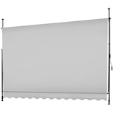 thumbnail of Klemmmarkise mit Handkurbel, höhenverstellbar - 300 x 180 cm, hellgrau
