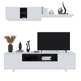 thumbnail of Parete Attrezzata Mobile Swiss Mobile Soggiorno TV Mensola Modulo Sospeso Salotto Legno Base Televisione Sala da Pranzo Design 200 x 41 x 46 cm Bianco