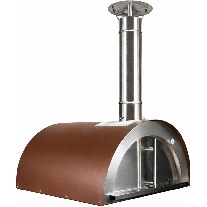 MF - Forno a legna da esterno per pizza e pane modello Chef Junior effetto ruggine da giardino