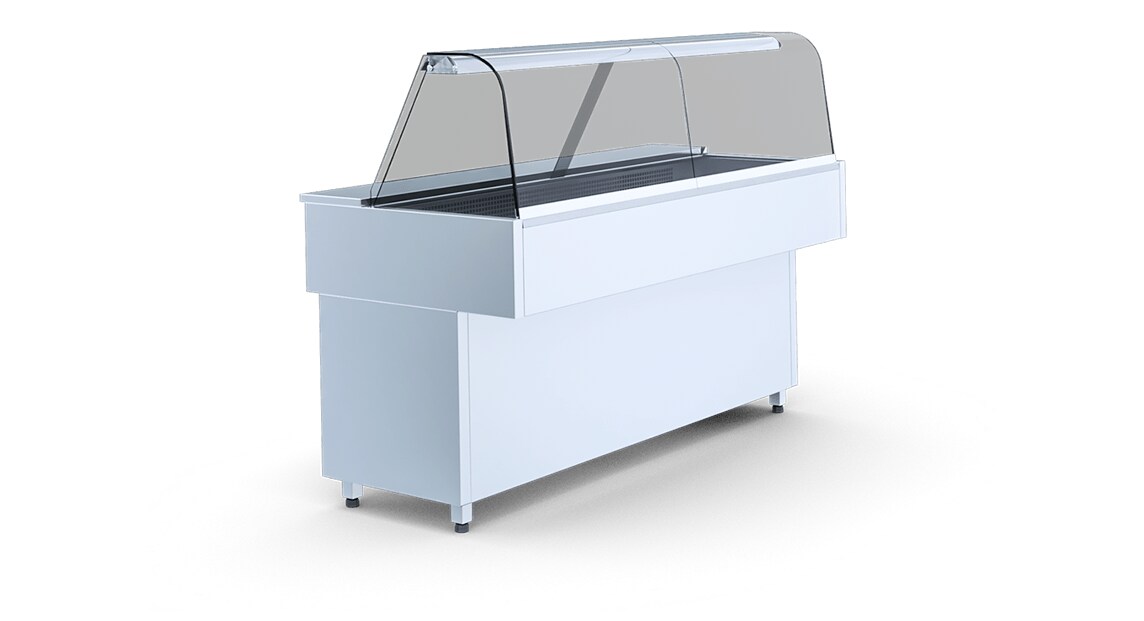 Gastro Kühltheke Verkaufstheke Kühlvitrine Kalte Theke 1700x765x1190mm 160 Liter