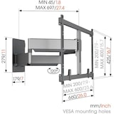 thumbnail of Support mural orientable TVM5855