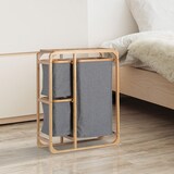 thumbnail of HOMCOM Cesto Portabiancheria con 3 Scomparti in Tessuto e Bambù