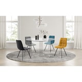 thumbnail of Oreste Luchetta Tavolo rotondo DAKAR ROUND piano in vetro temprato trasparente H78 x Ø136 cm