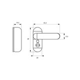 thumbnail of Loqueteau de fenêtre bois, à clé, laqué blanc - THIRARD