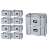 thumbnail of PROREGAL 10x Eurobox NextGen Portable Uno | HxBxT 32x40x60cm | 65 Liter | Eurobehälter, Transportbox, Transportbehälter, Stapelbehälter