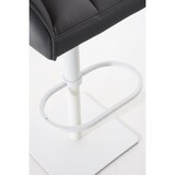 thumbnail of Banco de bar Damaso com revestimento em imitação de pele cinza/branco