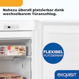 thumbnail of Exquisit Gefrierschrank NoFrost, Tiefkühlschrank groß, 155 Liter, Schnellgefrieren, Alarm-Funktion, GS5231-NF-H-010E weiss