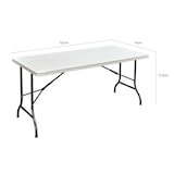 thumbnail of METRO PROFESSIONAL Table de banquet pliante, acier/plastique, 152 x 74 cm, blanc