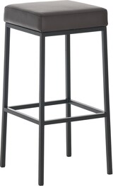 thumbnail of Décoshop26 - Brauner Barhocker aus Kunststoff mit schwarzen Metallbeinen modernes Design 10_0000429