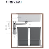thumbnail of PREVEX Flexloc Siphon, platzsparend, universal, für die Küchenspüle | aus recyceltem Kunststoff und Edelstahl hergestellt