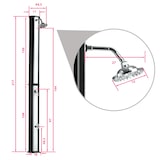 thumbnail of TECTAKE, ducha solar exterior multifuncional, cabezal ajustable 360°, mezclador monomando, 18x44.5x217 cm, negro/plata