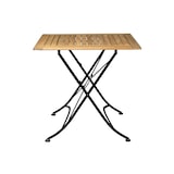 thumbnail of METRO PROFESSIONAL Inklapbare horeca tafel Baviera, acaciahout/staal, 80 x 80 cm, naturel/zwart