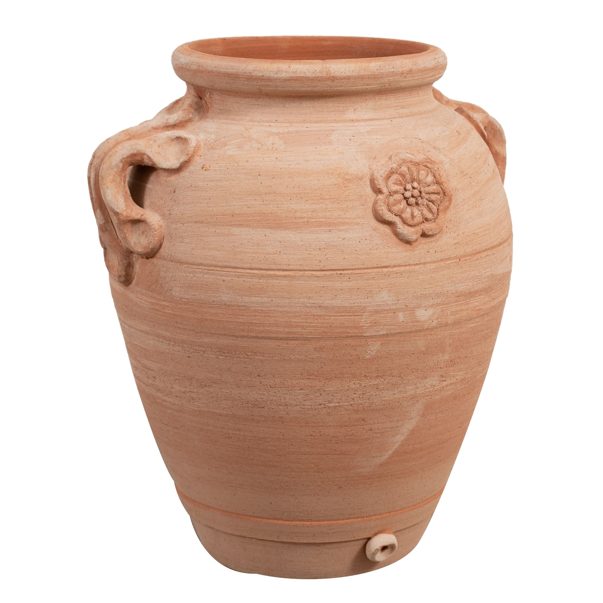 Biscottini Vasi per fiori 46x40x56 cm - Vaso rotondo in Terracotta - Fioriera esterno da giardino - Vasi da interno - Orcio per fiori balcone