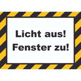 thumbnail of Licht aus Fenster zu Schild A4 (210x297mm)