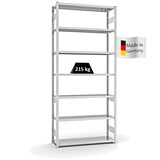 thumbnail of PROREGAL Fachbodenregal Stecksystem | Grundregal | HxBxT 300x130x40cm | 7 Ebenen | Fachlast 215 kg | Beidseitig nutzbar | Lichtgrau