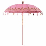 thumbnail of vidaXL Balinese Parasol Roze (210-220) x 260 cm Katoen en massief hout
