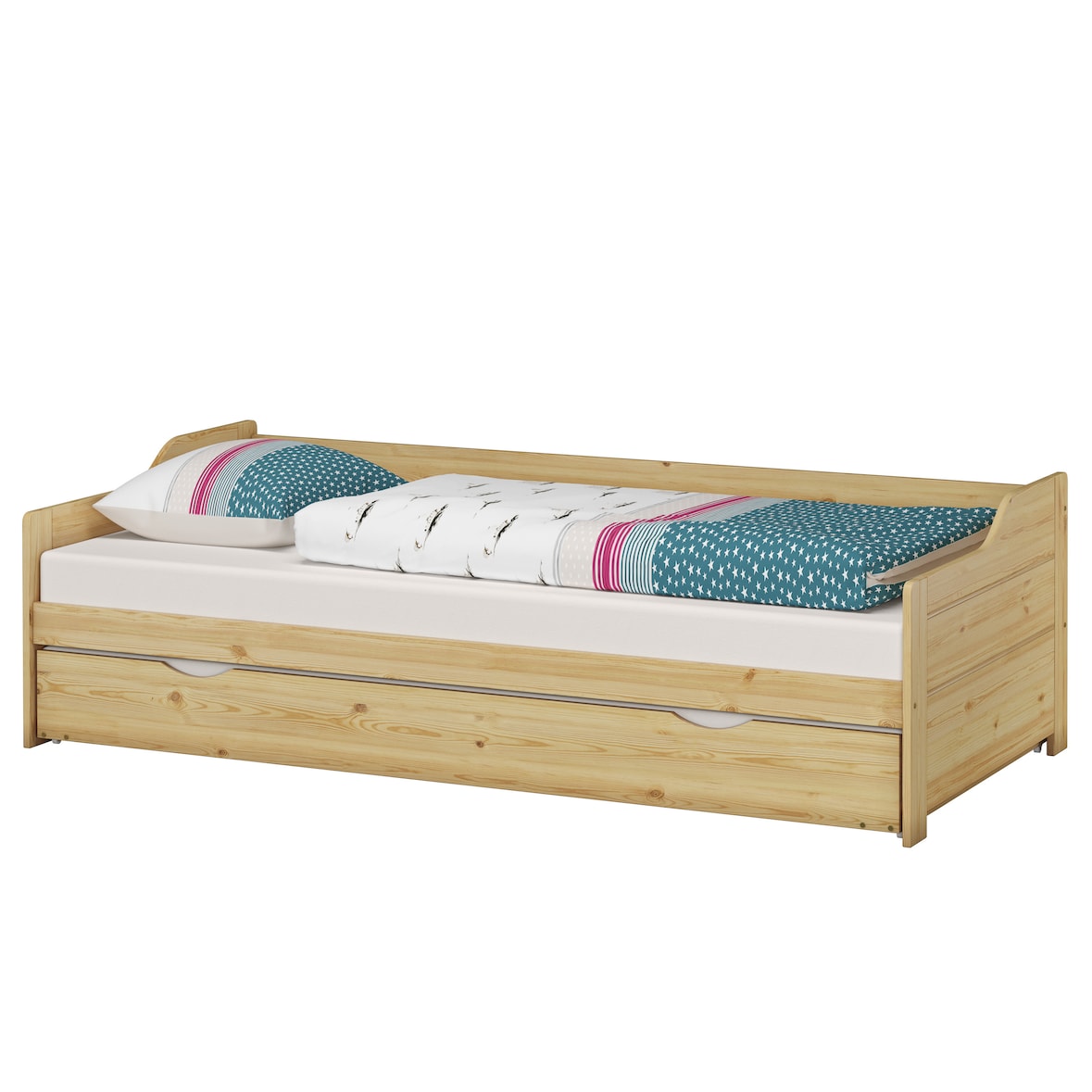 Sofabett zweiter Schlafplatz mit Matratze Bettgestell 90x200 Einzelbett Bettkasten 60.34-09M