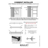 thumbnail of Kit tringle à rideaux extensible 60-90cm Entre-Mur Blanc - Boulet