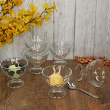 thumbnail of 6x DIAMOND Eisbecher mit Fuß 220ml klar bauchige Früchtebecher Dessert-Gläser