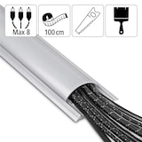 thumbnail of PVC Kabelkanal Halbrund 100/7/2cm Silber-Grau