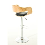 thumbnail of Conjunto de 2 bancos de bar Kingston em imitação de pele natural/preto