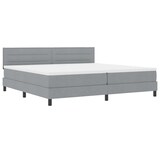 thumbnail of vidaXL Boxspringbett mit Kopfteil Hellgrau 200 x 200 cm Stoff