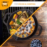 thumbnail of BBQ-Nerd® Gusseisenpfanne zum Grillen, Rösten, Anbraten | Grillpfanne Ø 20 cm 1650g mit Ausgießer und Henkel | Antihaft-Pfanne Feuerpfanne