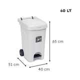 thumbnail of Urban Eco System 60-Liter-Abfalleimer mit weißem Pedal