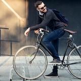 thumbnail of Relaxdays Fahrradständer Boden, für 2 Fahrräder, bis 60 mm Reifenbreite, Metall, Garage, Fahrrad-Aufstellständer, silber