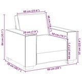 thumbnail of vidaXL Sofa Stuhl Hellgrau 100x78x84 cm Stoff