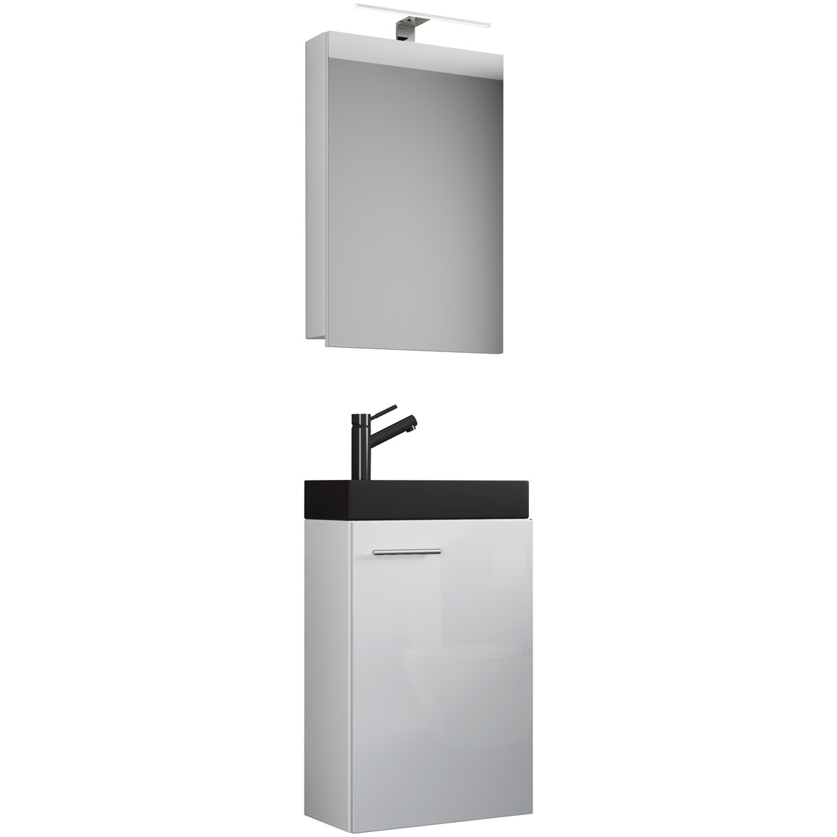 VCM Badmöbel Waschtisch Slito Weiß H. 130 x B. 41 x T. 22 cm