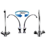 thumbnail of Zweigriff Niederdruck Küchenarmatur Wasserhahn Chrom