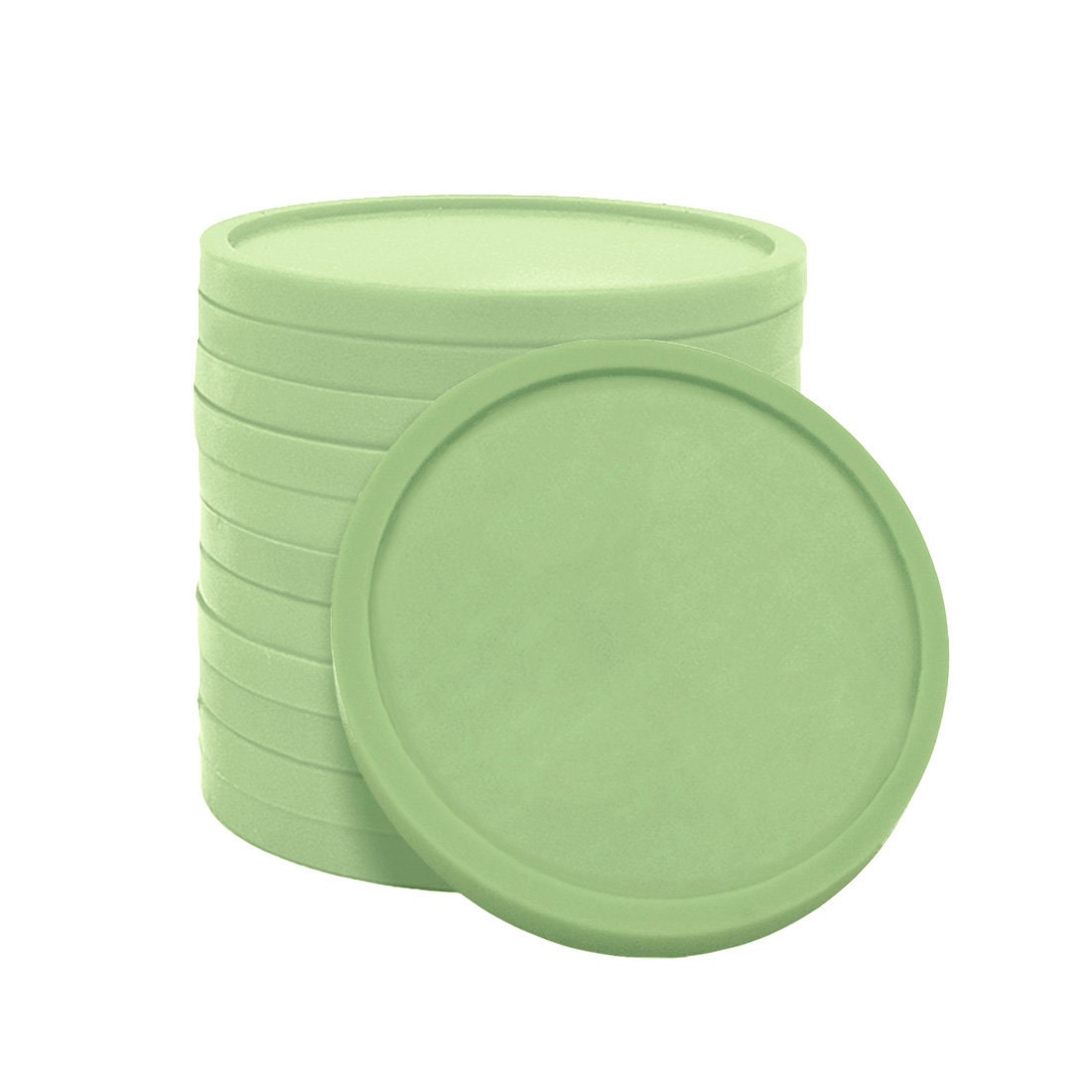 CombiCraft Wertmarken Chips oder Pfandmarken Ø29mm Recycelter Kunststoff Pastellgrün  - pro 100 Stück