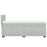 thumbnail of vidaXL Boxspringbett mit Matratze Hellgrau 90x190 cm Samt