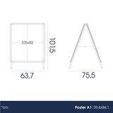 thumbnail of Danieli – Cavalletto Pubblicitario per Esterno bifacciali – Supporti Porta Cartelloni e Porta Poster in Alluminio con 2 Cornici a Scatto – A1