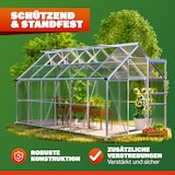 thumbnail of GARDEBRUK® Gewächshaus Aluminium 7,2m² 380x190cm inkl. 4 Dachfenster